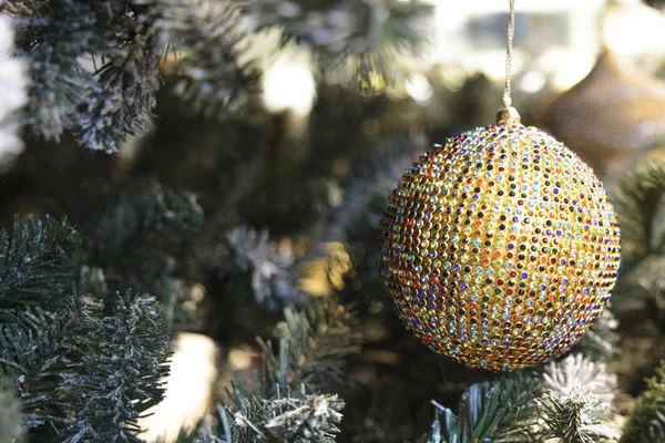 Χριστουγεννιάτικο Δέντρο Διακόσμηση Φόντο — Φωτογραφία Αρχείου