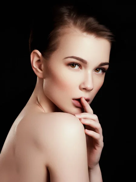 Beauty Spa Attractive Woman Beautiful Face Beautiful Girl Daily Makeup — Stock Photo, Image