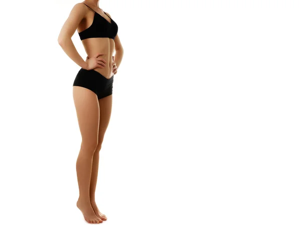 Schöner Frauenkörper Form Gesundes Mädchen Mit Schlankem Körper Weicher Haut — Stockfoto