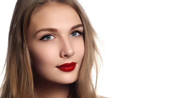 Make Kosmetik Schönheit Junge Frau Porträt Schöne Model Mädchen Mit — Stockfoto