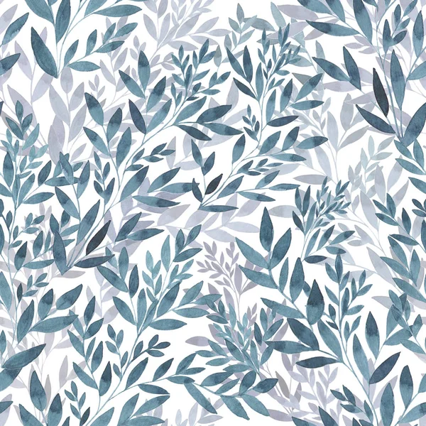 Aquarellzeichnung Niedliches Muster Von Zweigen Pastellfarben — Stockfoto