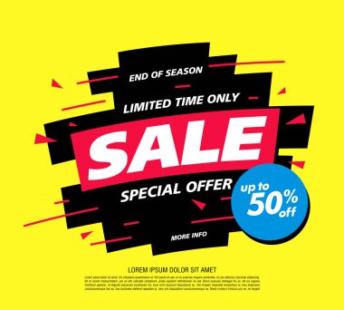  Satılık şablon banner, vektör, illüstrasyon