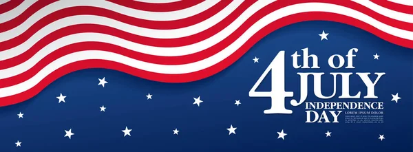fourth of July independence day banner layout design, vector illustration