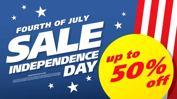Bağımsızlık günü satış banner şablon, vektör çizim 