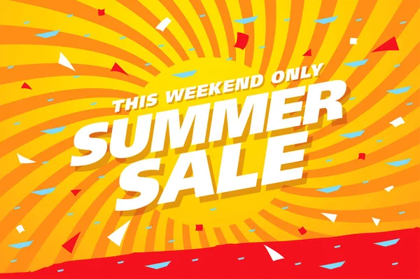 Yaz İndirimi vektör illüstrasyonu 