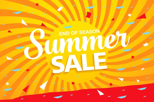 Yaz İndirimi vektör illüstrasyonu 