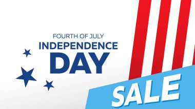 Bağımsızlık günü % 50 satışı büyük başlığı, vektör çizim