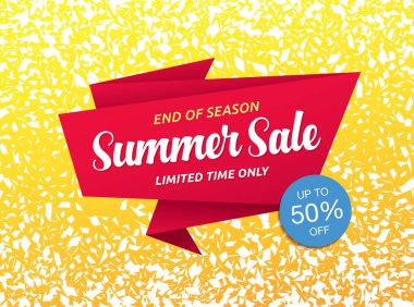 Renkli afiş şablon yaz satış, vektör çizim 