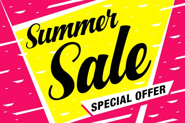 Renkli afiş şablon yaz satış, vektör çizim 