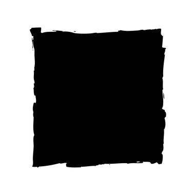 Siyah kare beyaz arka plan üzerinde Pazar tarafından yapılan