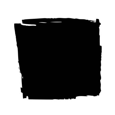 Siyah kare beyaz arka plan üzerinde Pazar tarafından yapılan