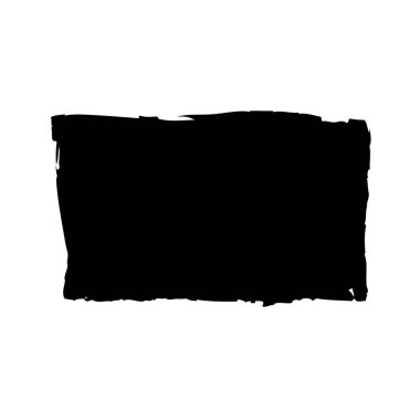 Siyah kare beyaz arka plan üzerinde Pazar tarafından yapılan