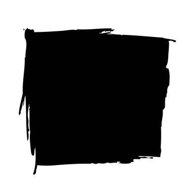 Siyah kare beyaz arka plan üzerinde Pazar tarafından yapılan