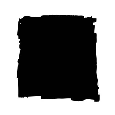 Siyah kare beyaz arka plan üzerinde Pazar tarafından yapılan