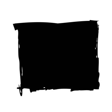 Siyah kare beyaz arka plan üzerinde Pazar tarafından yapılan