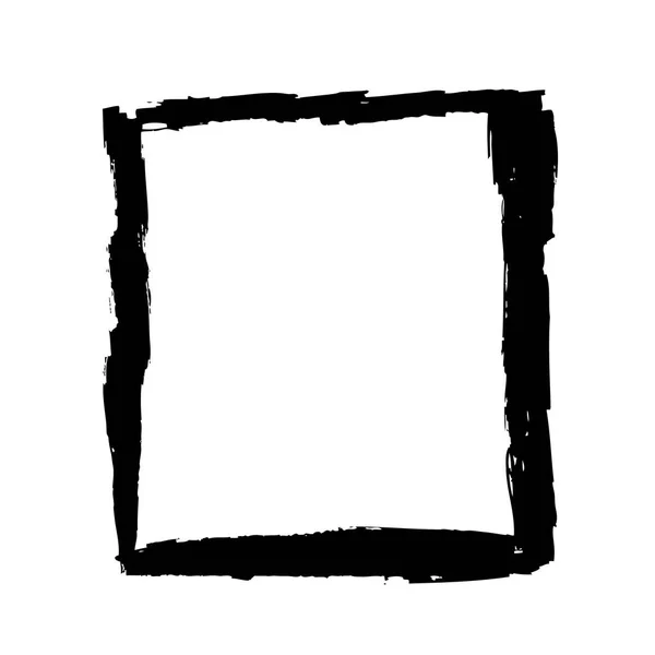 白色背景的黑色笔触的正方形 — 图库矢量图片