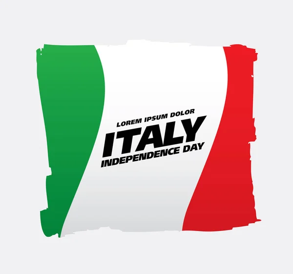 Drapeau Italie Fond Course Brosse — Image vectorielle