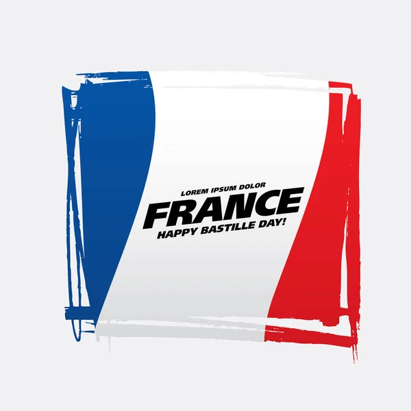 Día Bastilla Francia Con Inscripción Fondo Bandera — Vector de stock