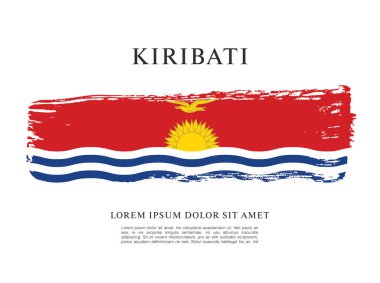 Kiribati, arka plan, bayrağı illüstrasyon vektör