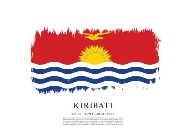 Kiribati, arka plan, bayrağı illüstrasyon vektör