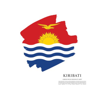 Kiribati, arka plan, bayrağı illüstrasyon vektör