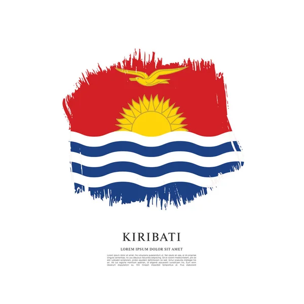 Flagge Von Kiribati Hintergrund Vektorillustration — Stockvektor