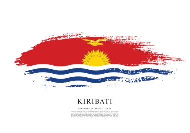 Kiribati, arka plan, bayrağı illüstrasyon vektör