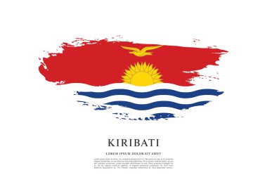 Kiribati, arka plan, bayrağı illüstrasyon vektör