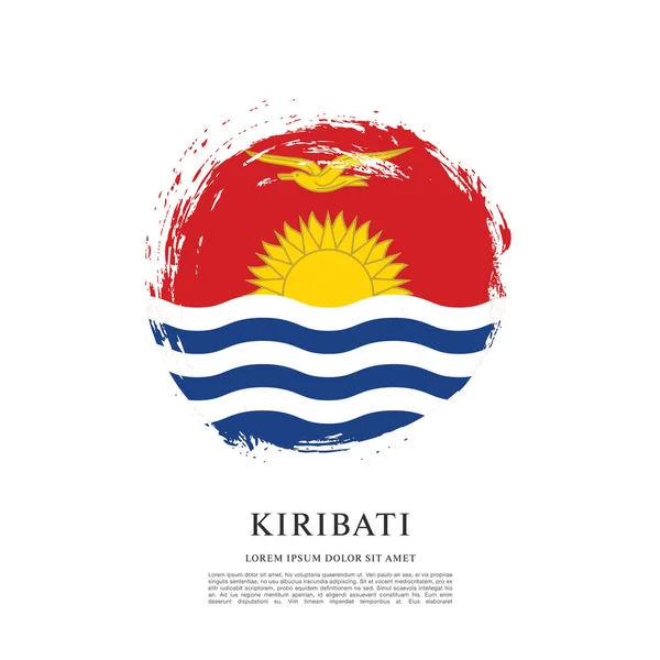 Flagge Von Kiribati Hintergrund Vektorillustration — Stockvektor