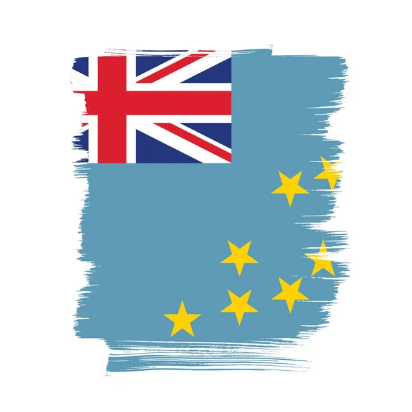 Tuvalu Vektoros Illusztráció Zászlaja — Stock Vector