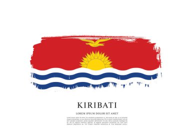 Kiribati, arka plan, bayrağı illüstrasyon vektör