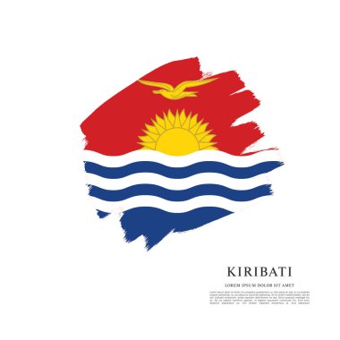 Kiribati, arka plan, bayrağı illüstrasyon vektör