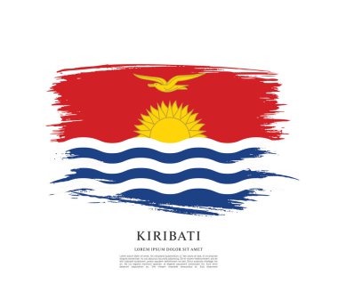 Kiribati, arka plan, bayrağı illüstrasyon vektör