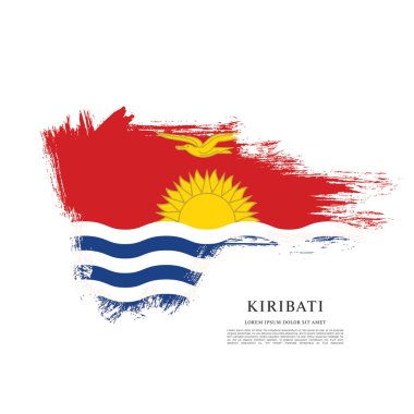 Kiribati, arka plan, bayrağı illüstrasyon vektör