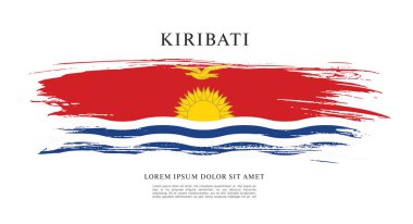 Kiribati, arka plan, bayrağı illüstrasyon vektör