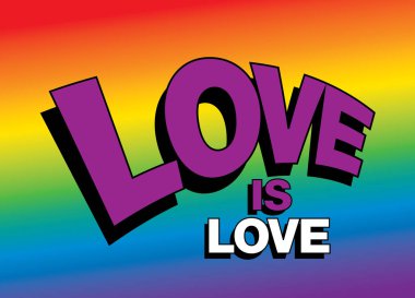 LGBTT hareketi, vektör çizim. aşk aşktır
