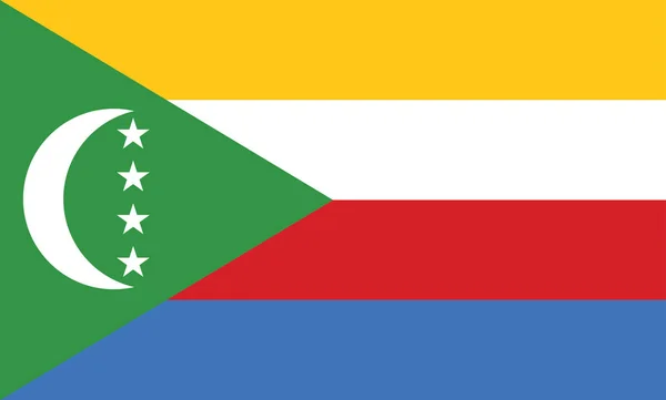 Flagge Der Komoren Hintergrund Vektorillustration — Stockvektor