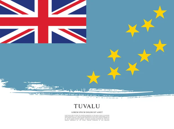 Tuvalu Arka Plan Bayrağı Illüstrasyon Vektör — Stok Vektör