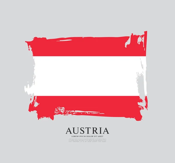 Bandeira Áustria Cores Vermelho Branco Sobre Fundo Cinza —  Vetores de Stock