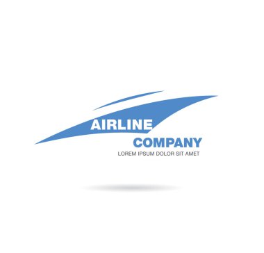 Havayolları logo şablonu tasarım, vektör çizim