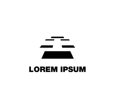 Soyut mimari logo kavram ve tasarım