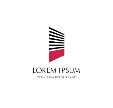 Soyut mimari logo kavram ve tasarım