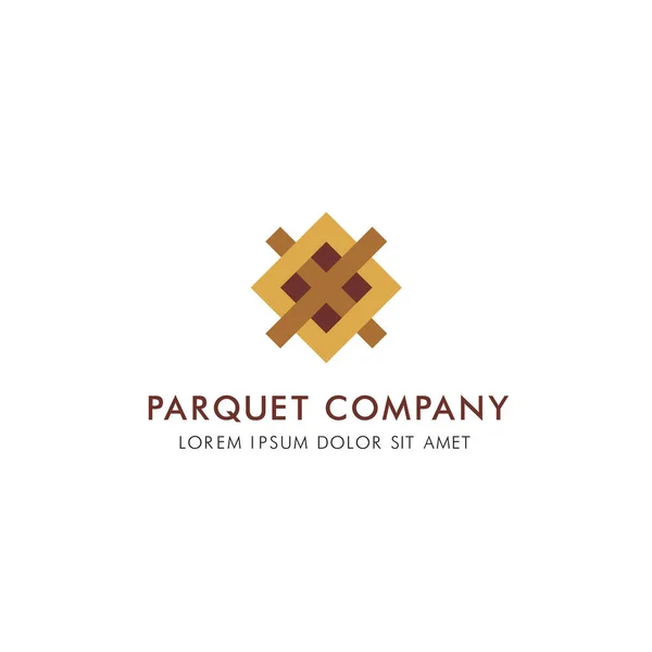 Abstract Parquet Concept Logo Vector Illustration — Stock Vector