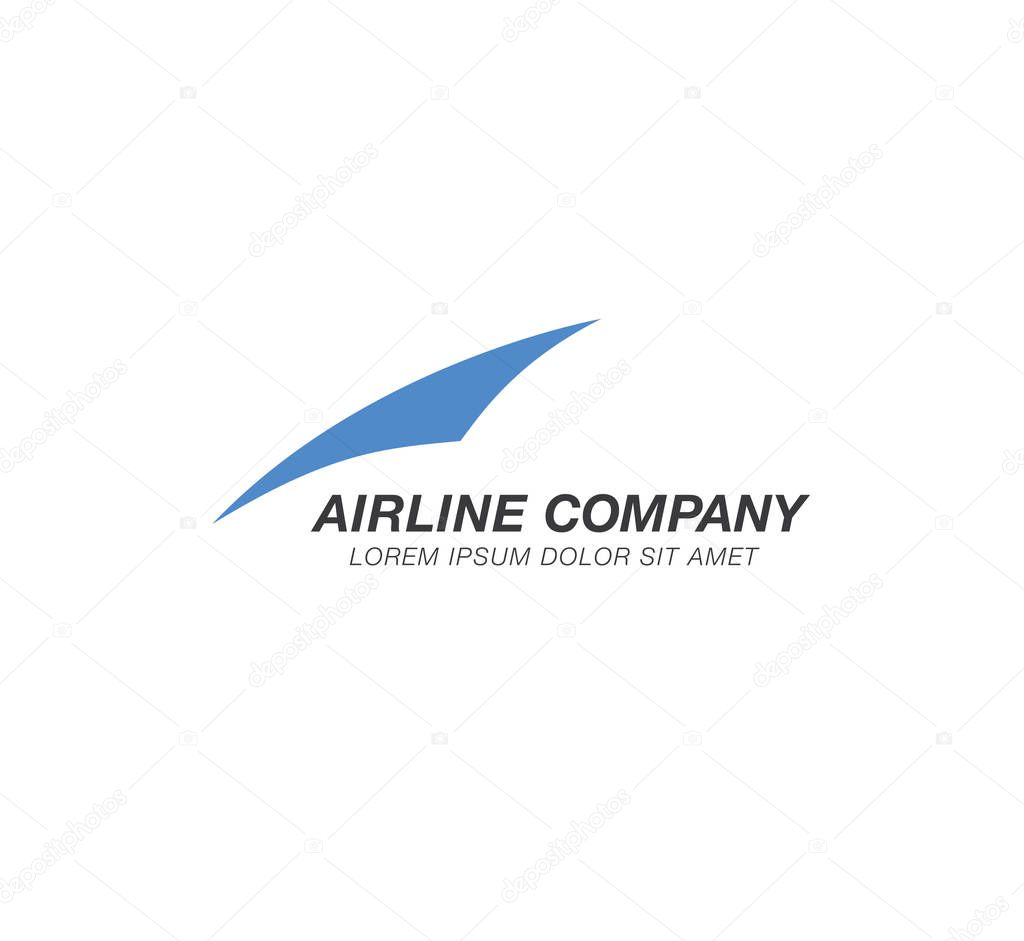 Airlines logo template design, vector illustration