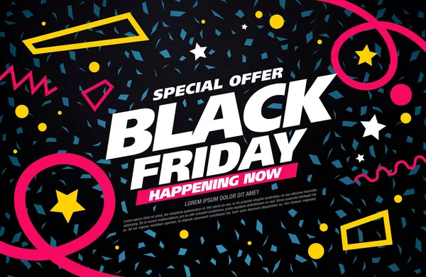 black Friday sale banner layout design, vector illustration