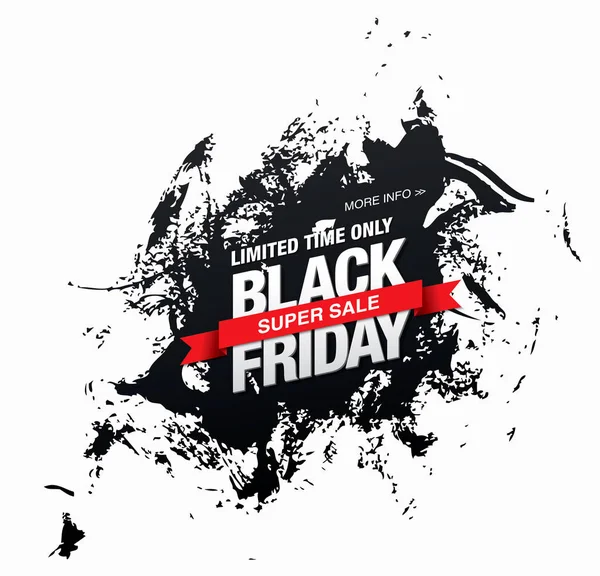 Μαύρο Friday Banner Πώληση Εικονογράφηση Φορέα — Διανυσματικό Αρχείο