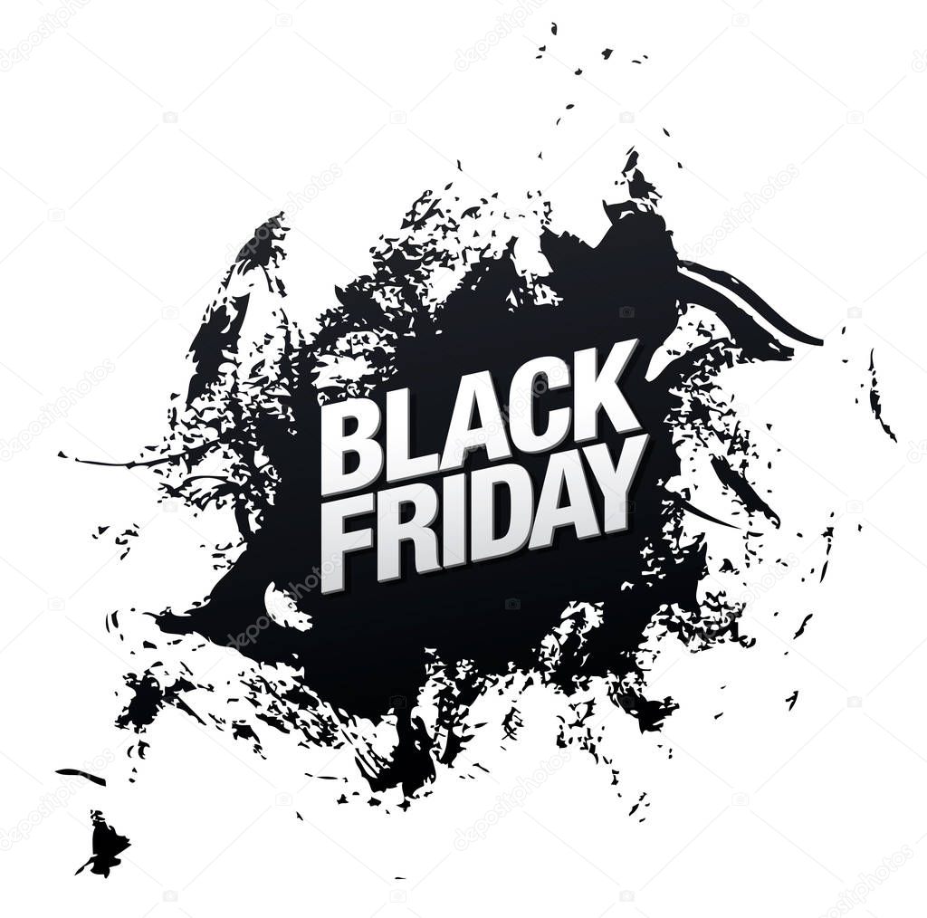 Black friday sale banner, vector illustration