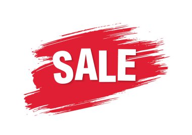 Satılık beyaz arka plan üzerinde izole Kızıl Bayrak şablonu