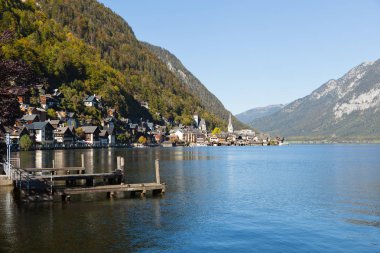 Dağ köyü Hallstatter See, Avusturya için yansıması
