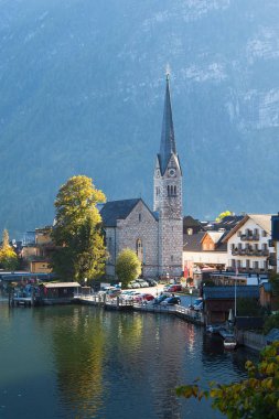 Dağ köyü Hallstatter See, Avusturya için yansıması